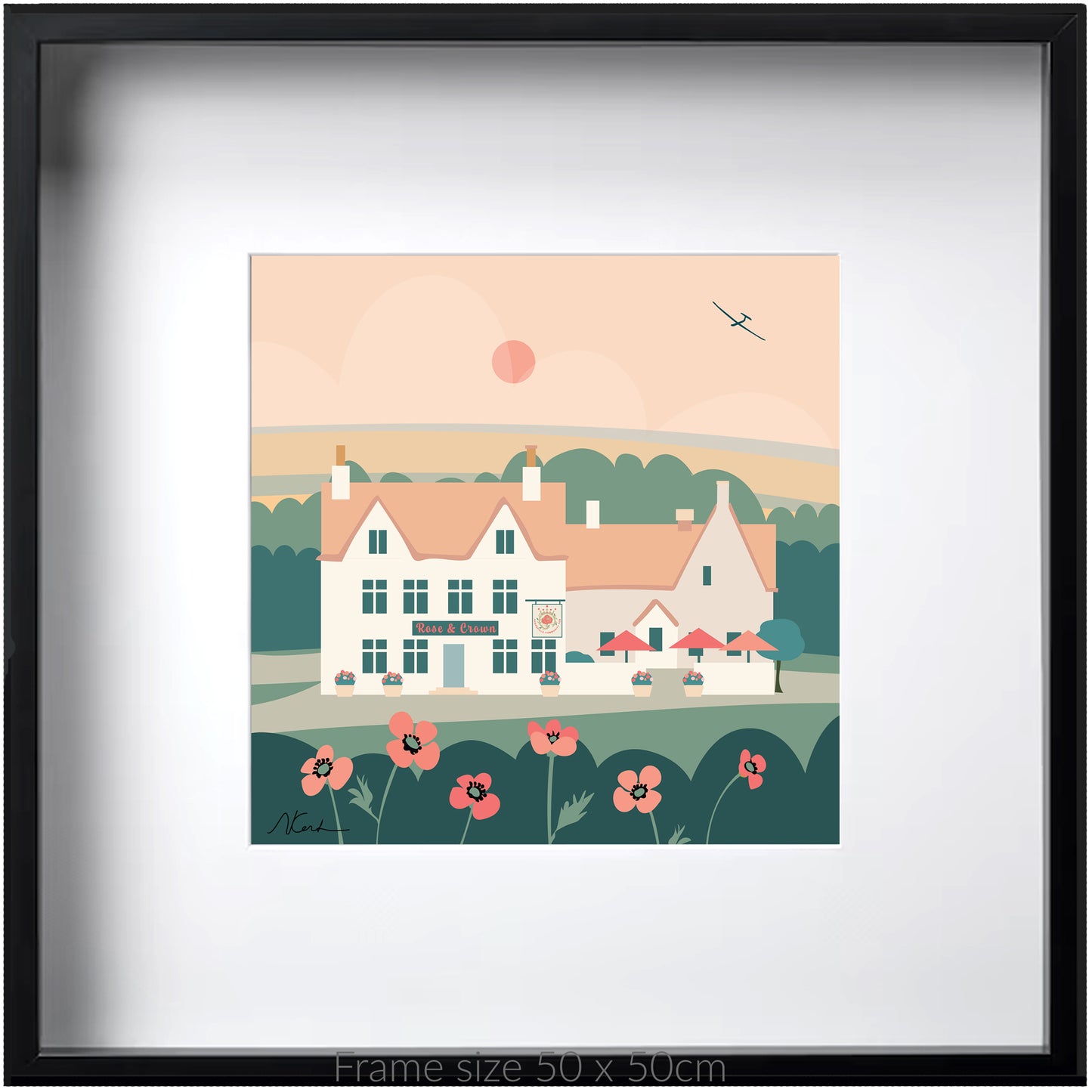 Nympsfield Community Pub - Giclée Art Print by Nichola Kent