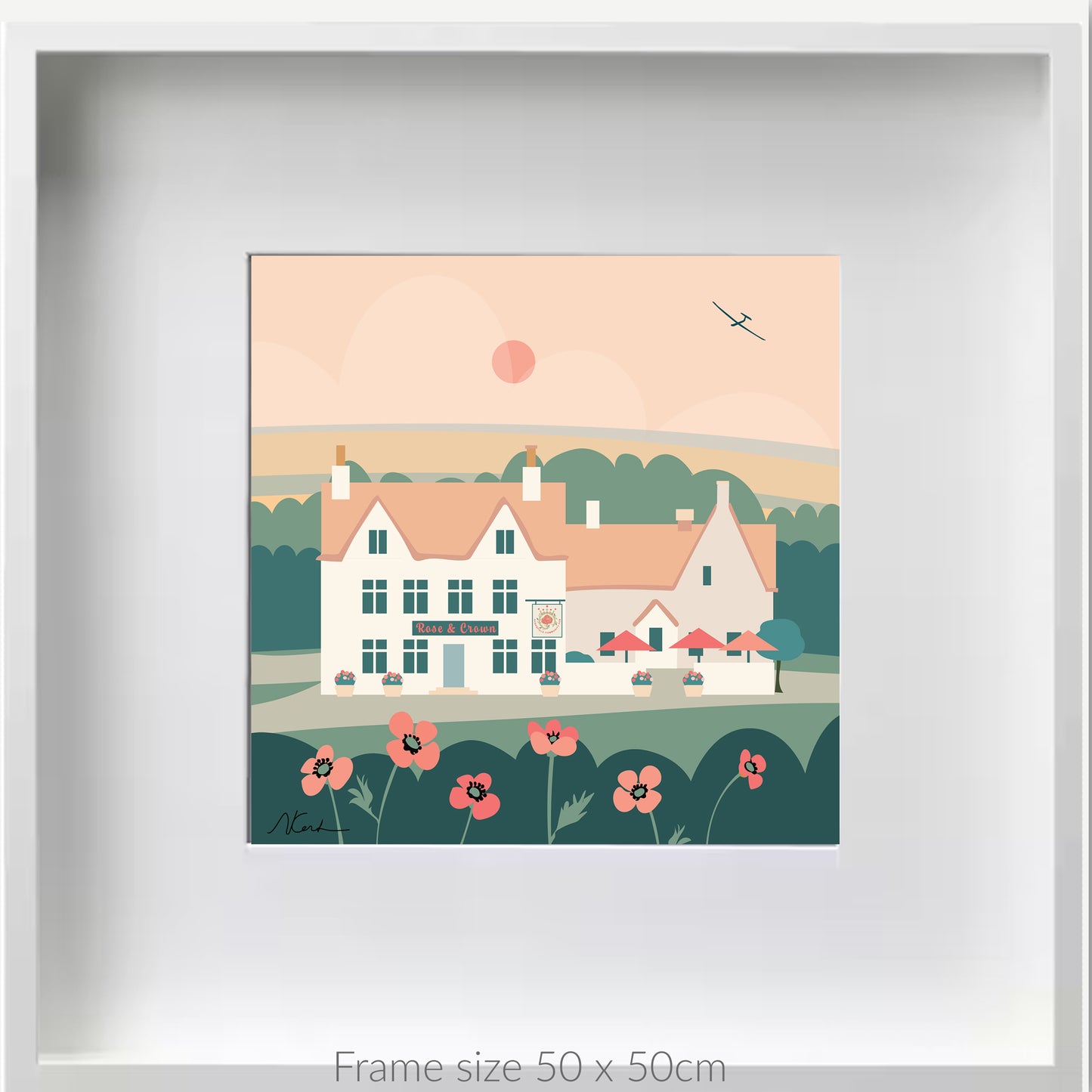 Nympsfield Community Pub - Giclée Art Print by Nichola Kent