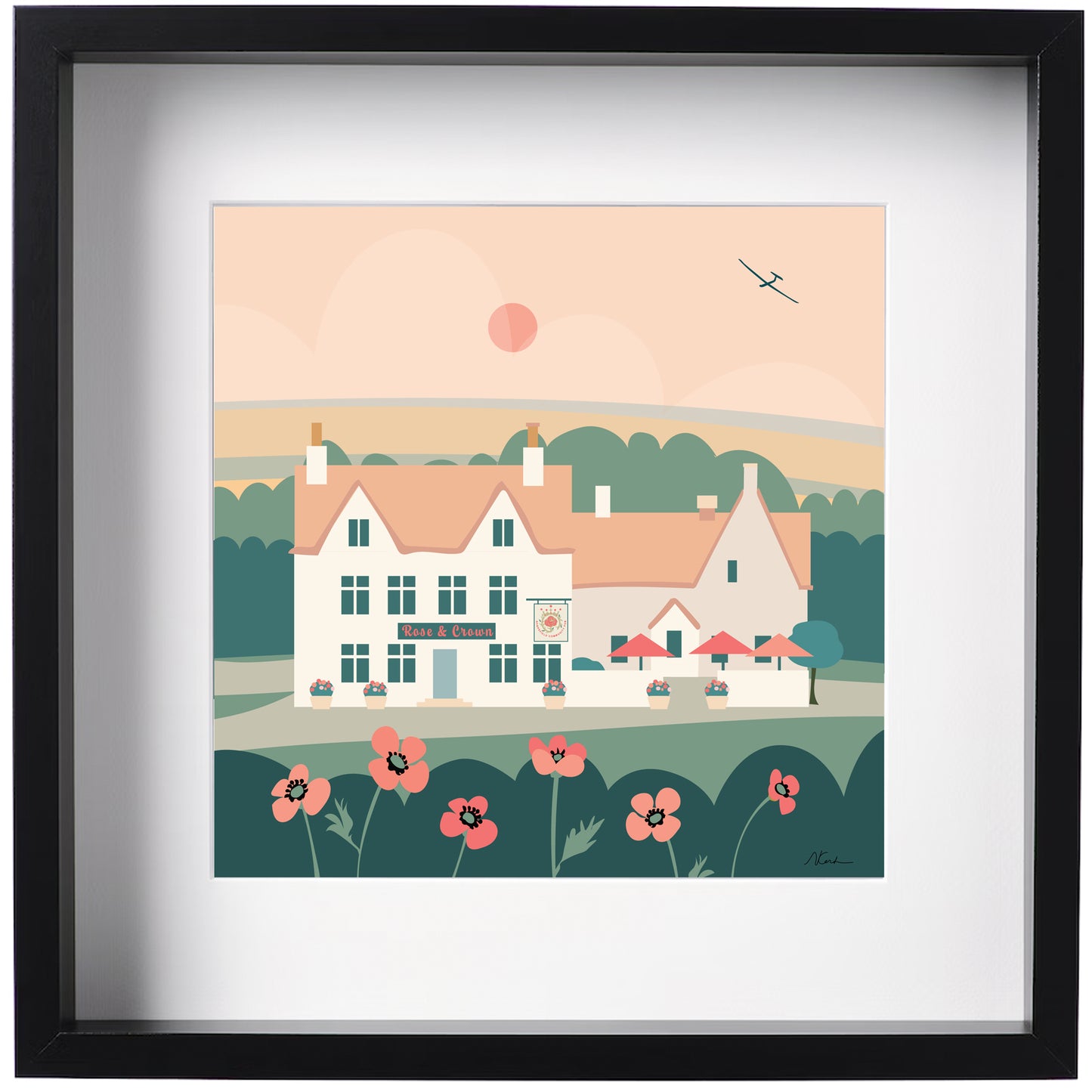 Nympsfield Community Pub - Giclée Art Print by Nichola Kent