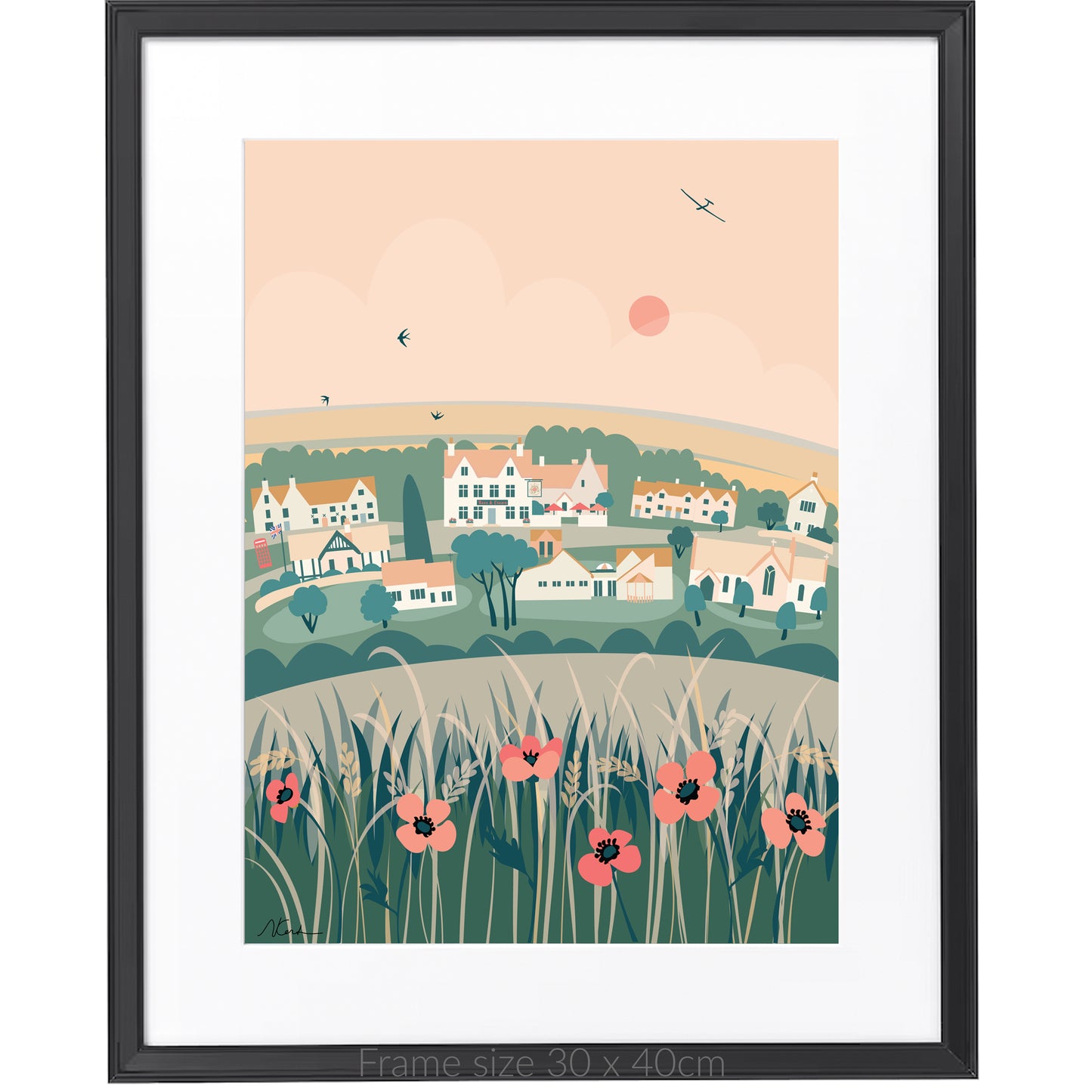 Nympsfield Community Pub - Giclée Art Print by Nichola Kent