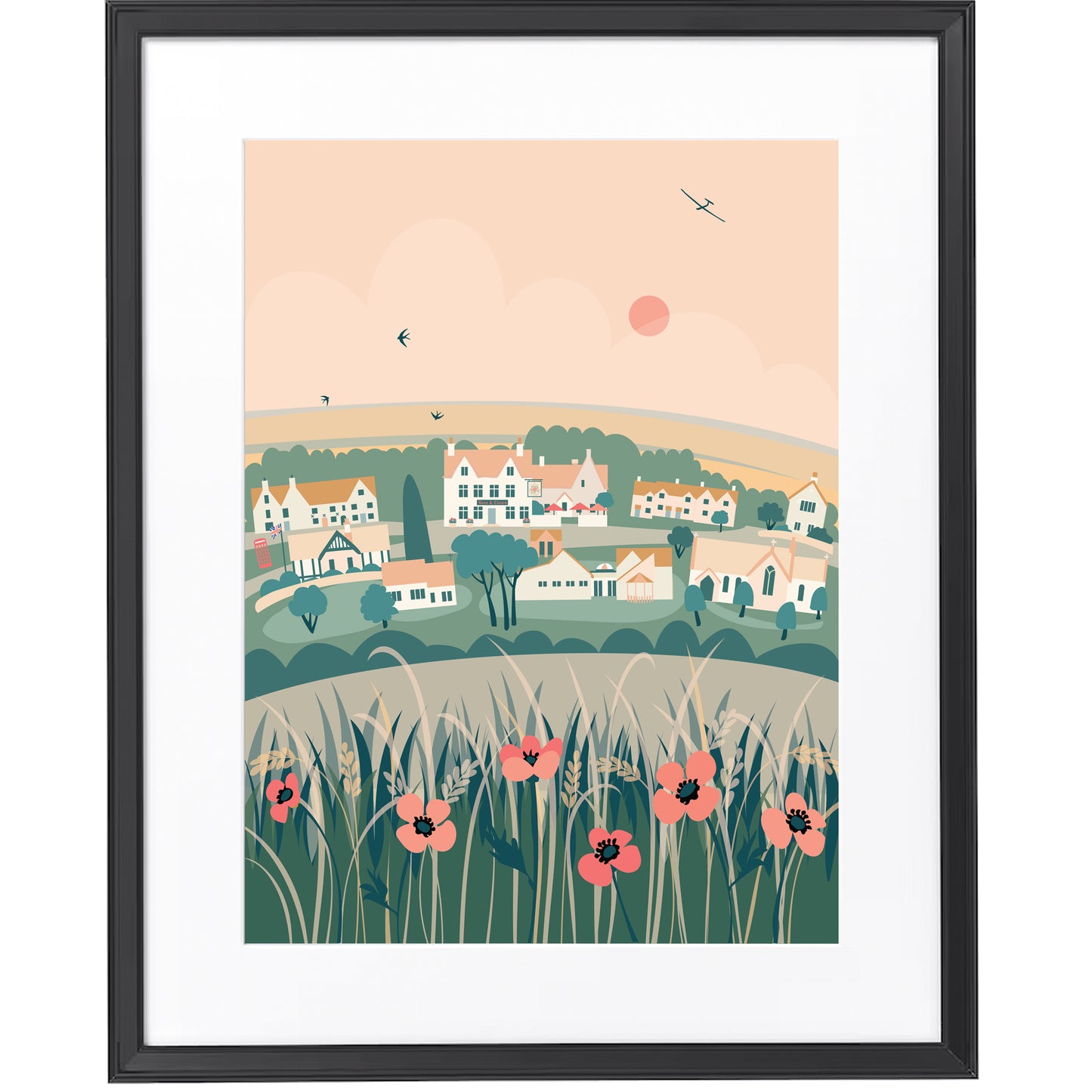 Nympsfield Community Pub - Giclée Art Print by Nichola Kent