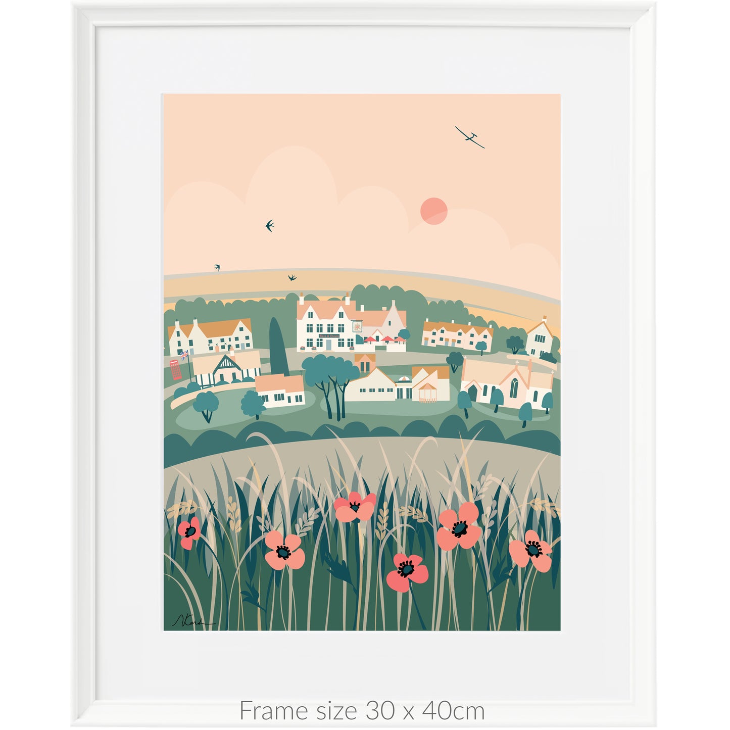 Nympsfield Community Pub - Giclée Art Print by Nichola Kent