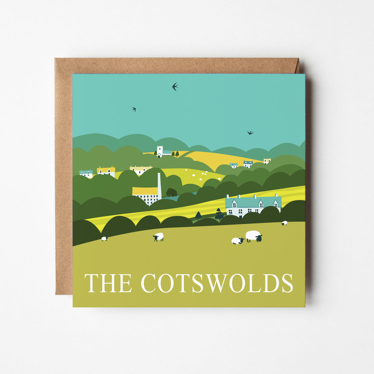 The Cotswolds - Green - Blank Card