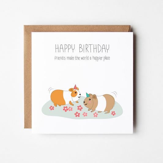 Guinea Pigs Happy Birthday Card