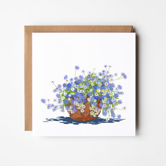 Australian Daisy pot Card