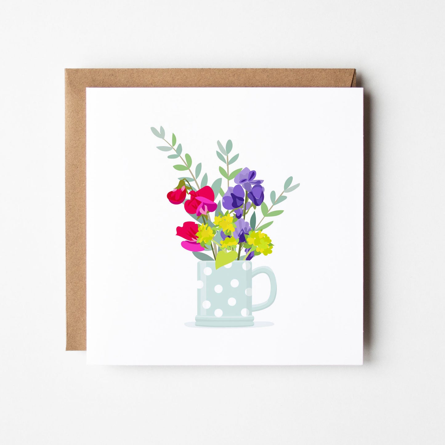 Sweet Pea Flowers Card