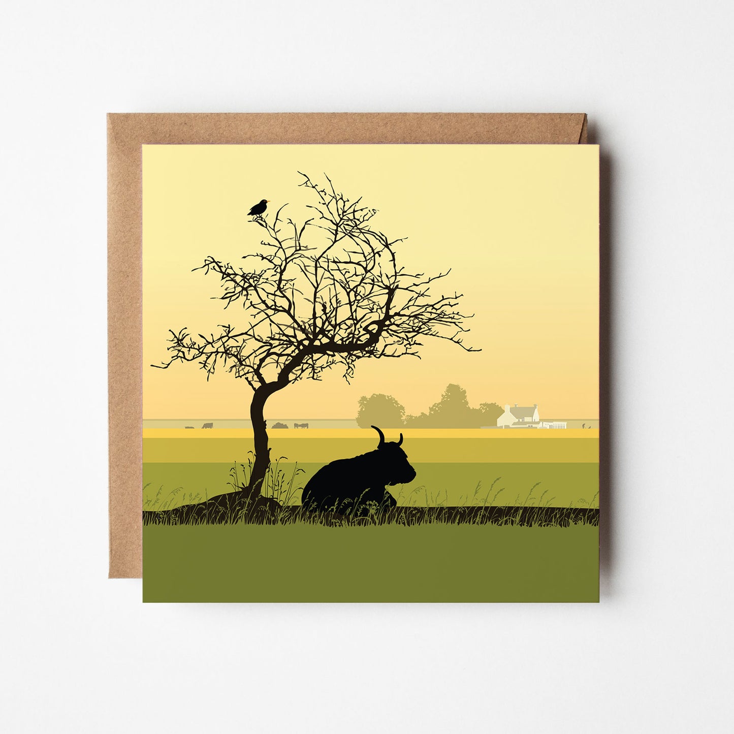 Lodge View - Dusk - Blank Card