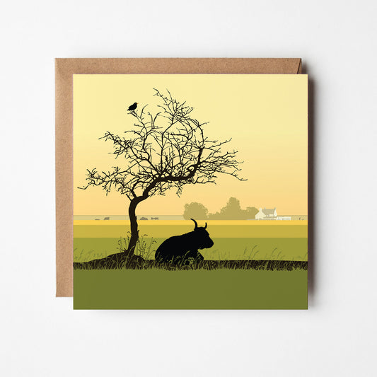 Lodge View - Dusk - Blank Card