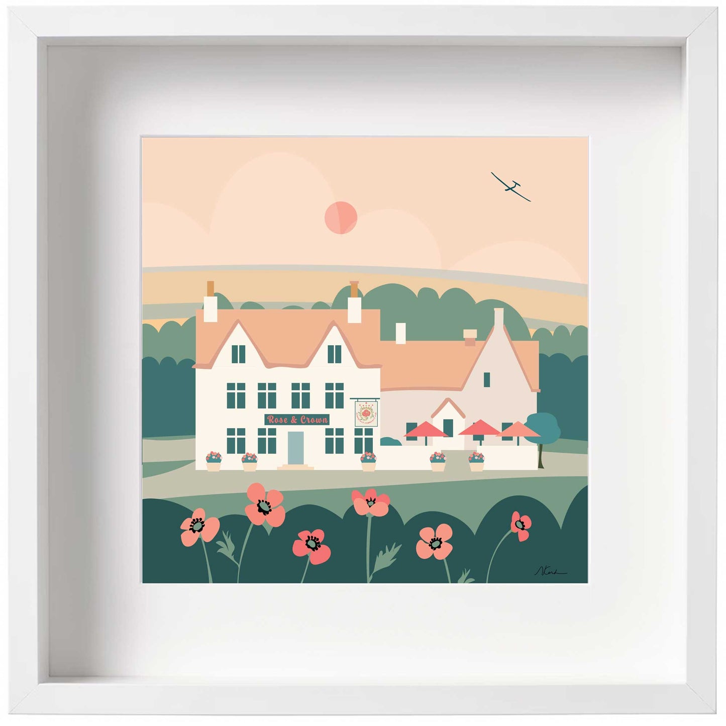 Nympsfield Community Pub - Giclée Art Print by Nichola Kent