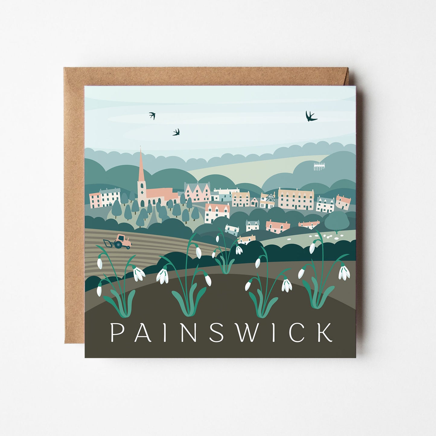 Painswick with Snowdrops Card