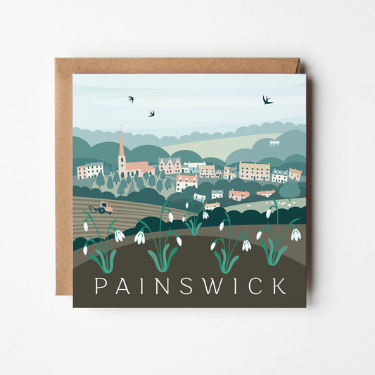 Painswick with Snowdrops Card