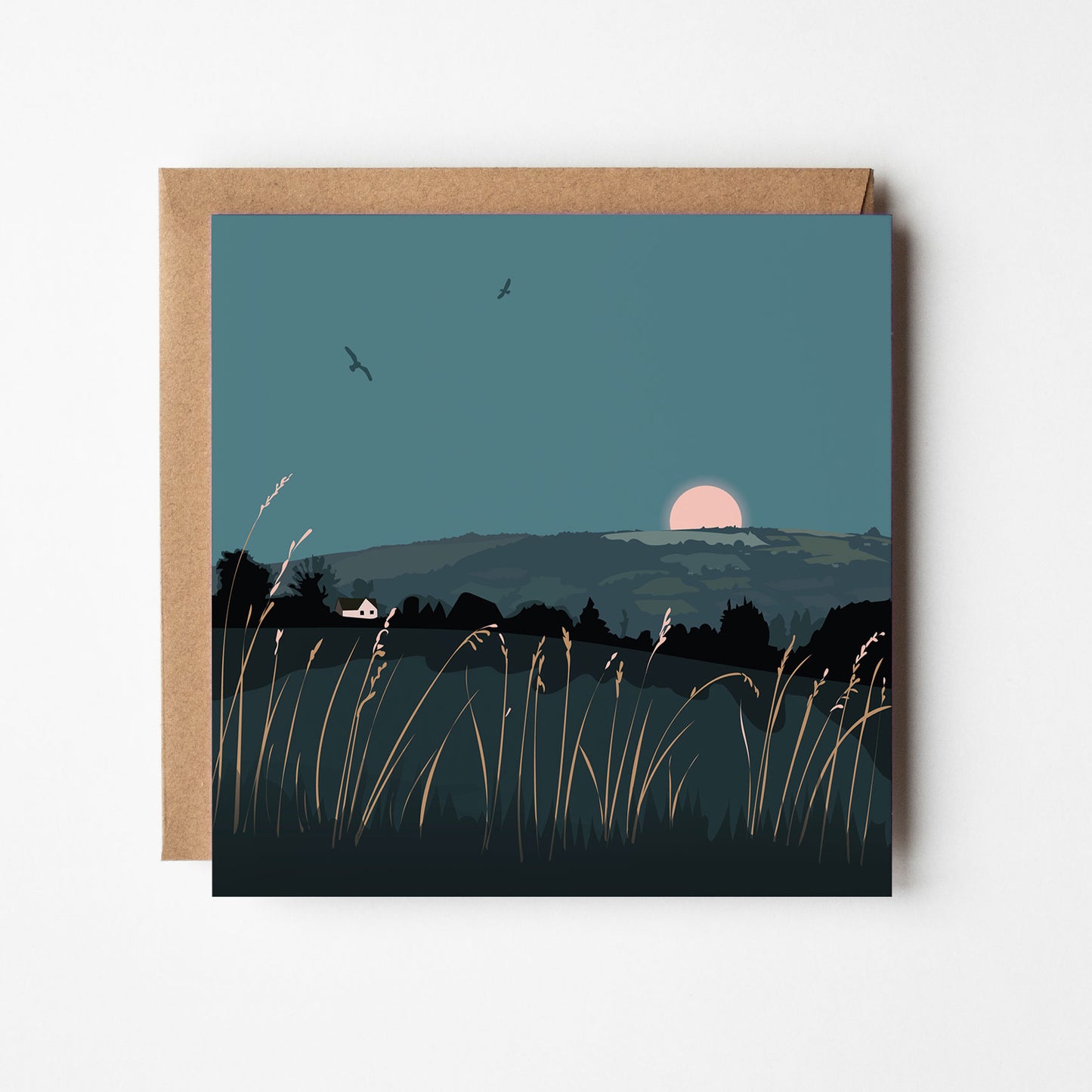 Selsley from Rodborough Blank Card