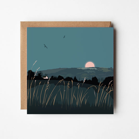 Selsley from Rodborough Blank Card