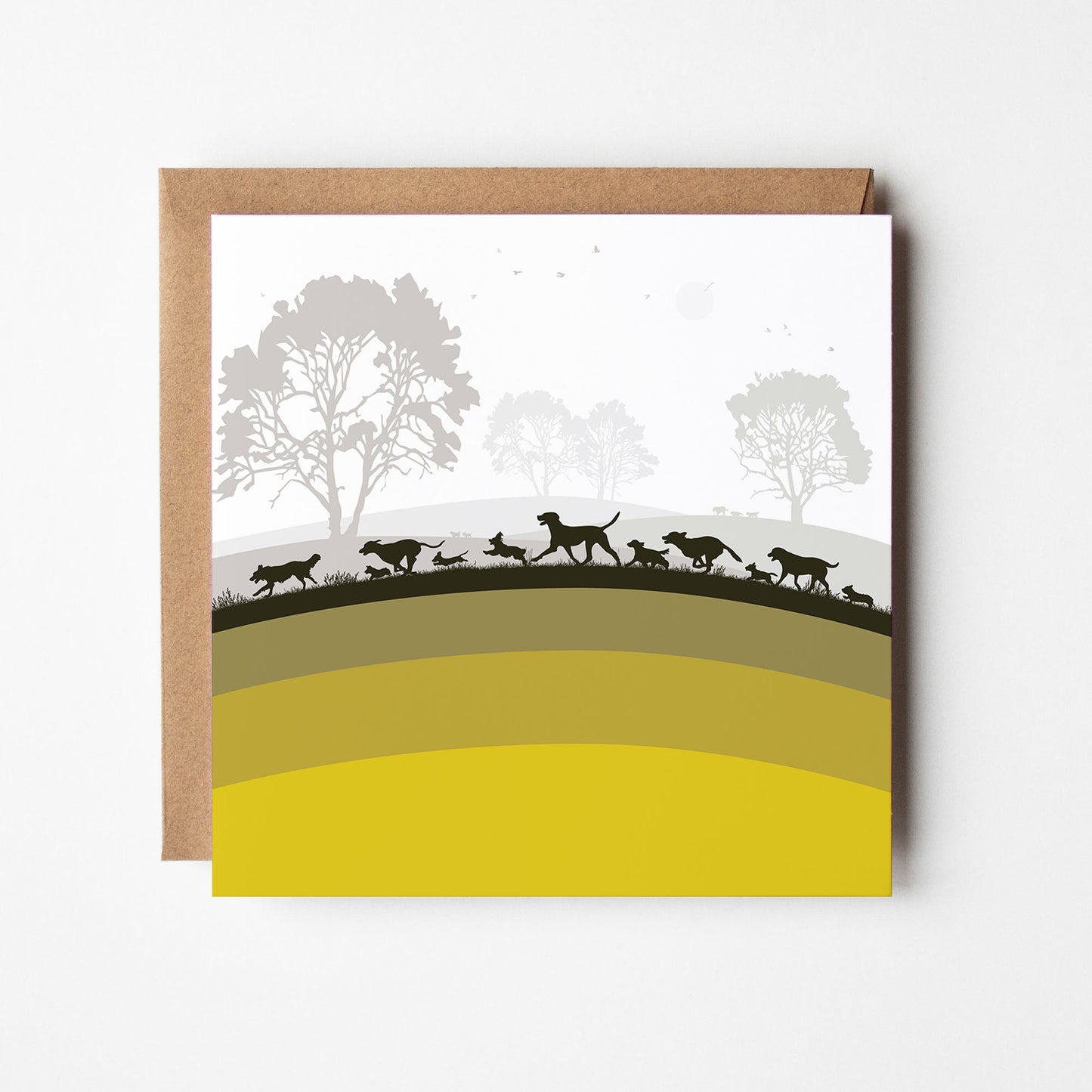 The Dogs - Ochre - Blank Card