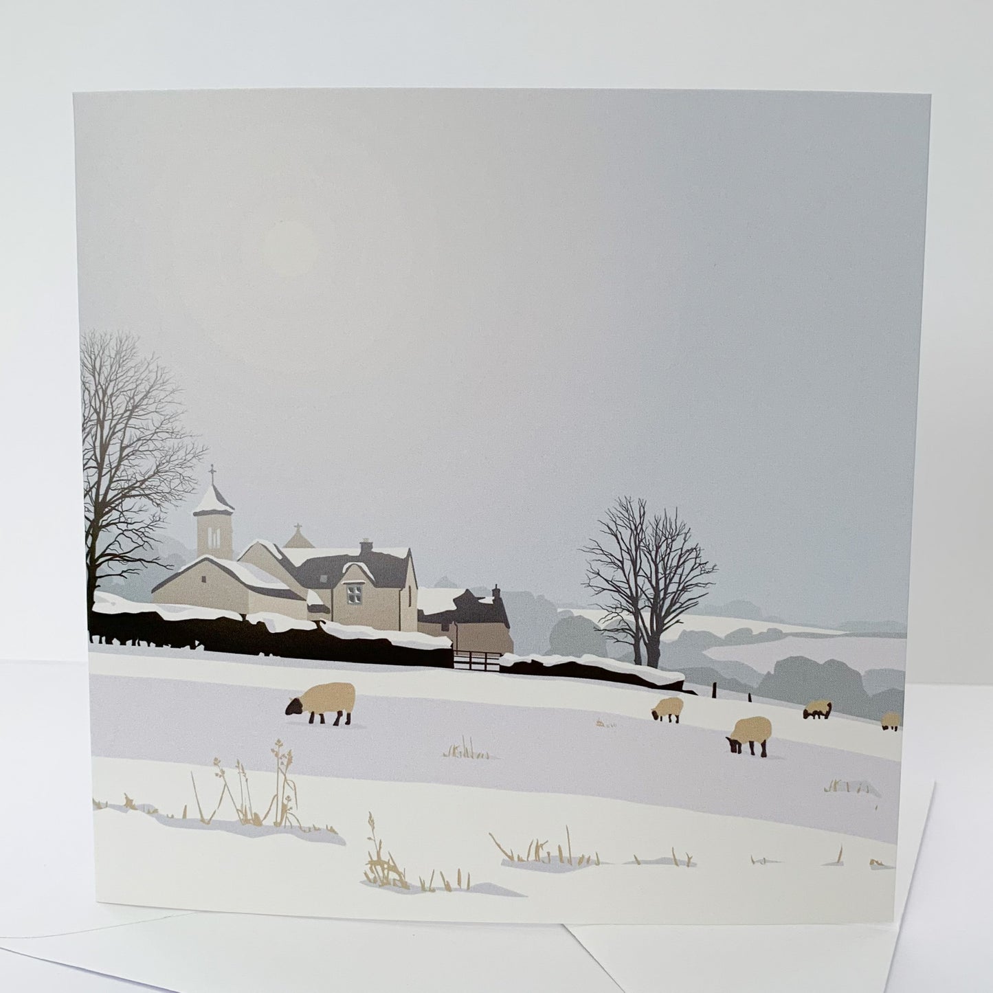 Frampton Mansell Snowy Blank Card