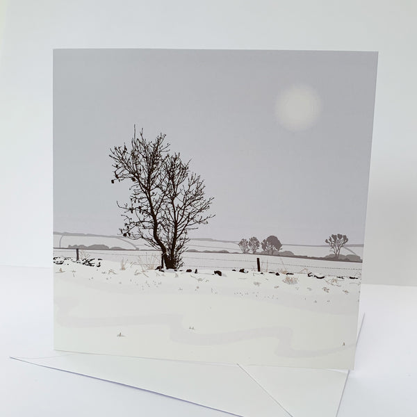Chalford Fields Snowy Blank Card