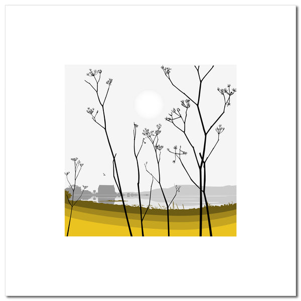Cow Parsley on the Isle of Wight - Ochre - Unframed Print