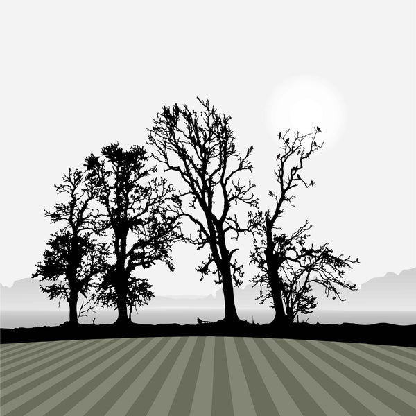 Ploughed Field - Grey - Unframed Print