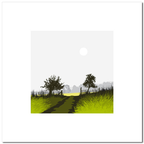 The Gateway - Grass Green - 50 x 50cm - Unframed Print