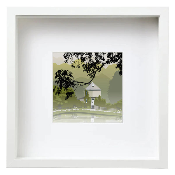 Chalford Round House, Gloucestershire - Green - Kent & Co Framed Art Print by Nichola Kent
