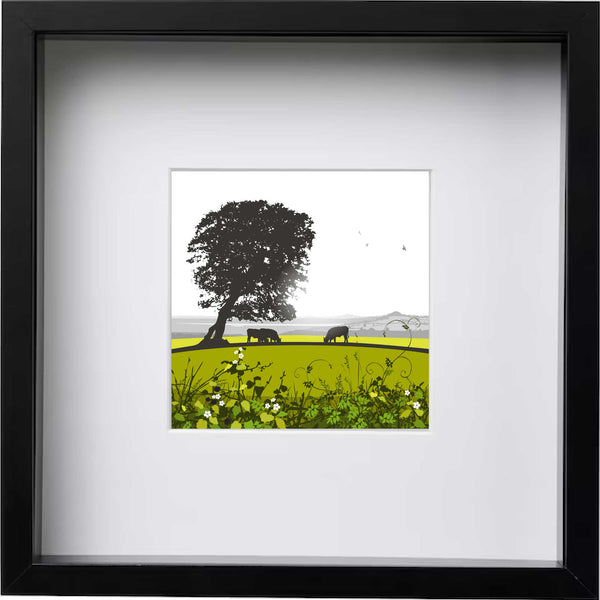The Lonely Tree of Rodborough Common - Green - Kent and Co Framed Art Print by Nichola Kent