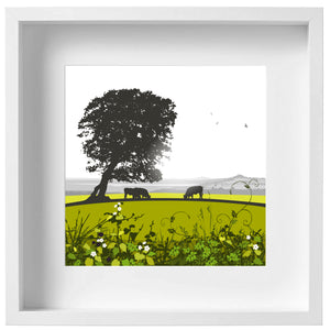The Lonely Tree of Rodborough Common - Green - Kent and Co Framed Art Print by Nichola Kent
