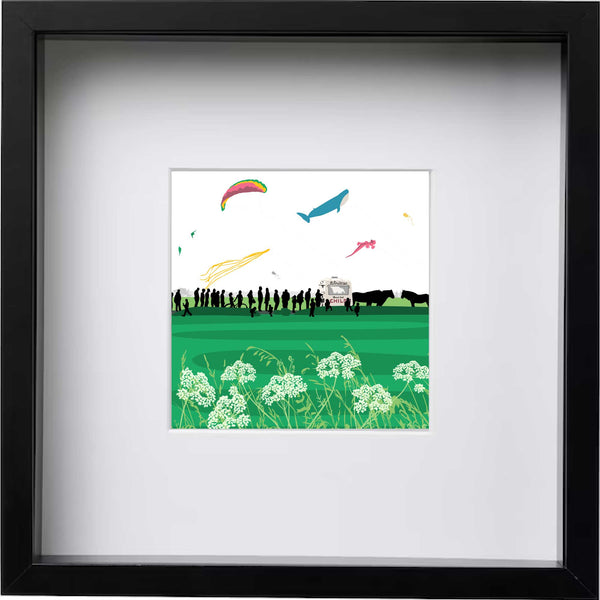 The Kite Festival - Jade - Kent and Co Framed Art Print by Nichola Kent