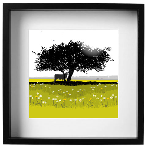 That Hawthorn Tree - Green - Kent and Co Framed or Print only Art Print by Nichola Kent