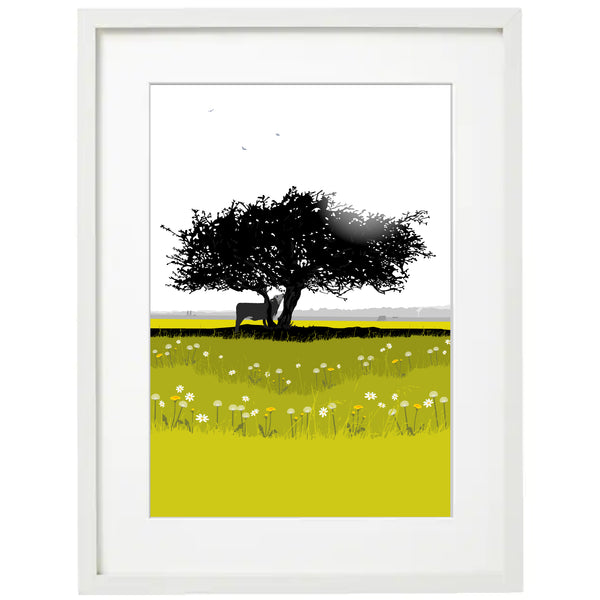That Hawthorn Tree - Green - A3 - Unframed Giclee Print by Nichola Kent