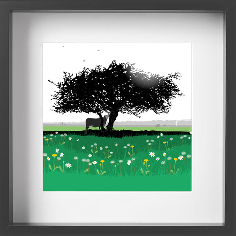 That Hawthorn Tree - Jade Green - Kent and Co Framed Art Print by Nichola Kent