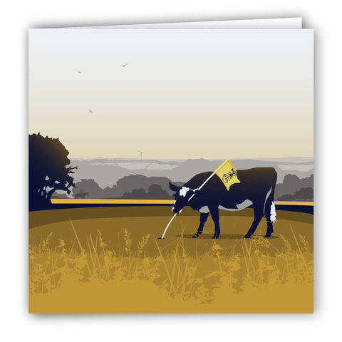 Golf Cow Blank Card