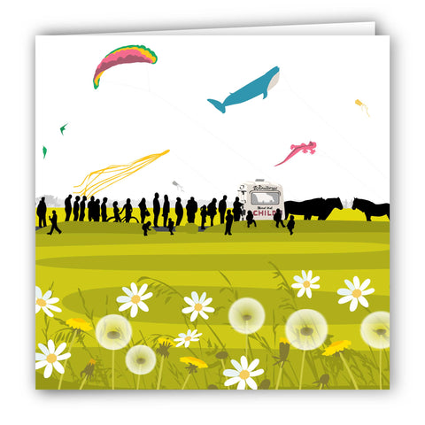 The Kite Festival Blank Card