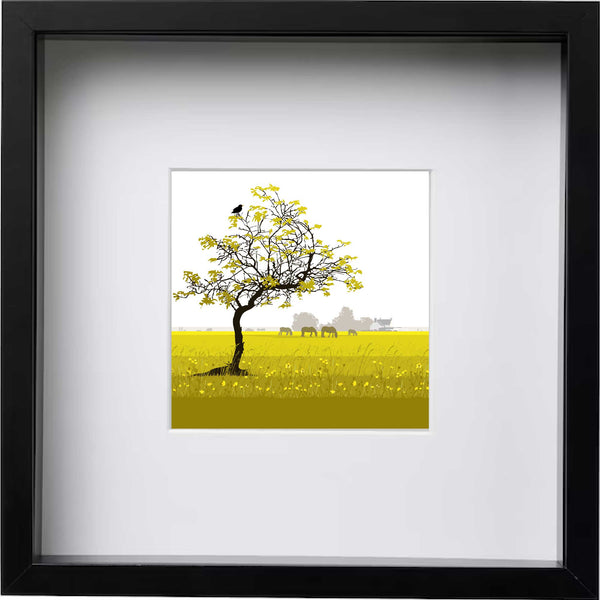 Little Tree - Ochre - Kent and Co Framed Art Print by Nichola Kent