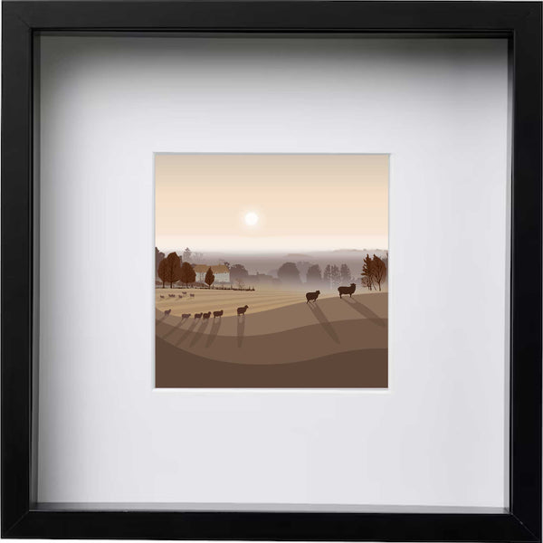The Dawn Parade - Brown - Kent and Co Framed Art Print by Nichola Kent