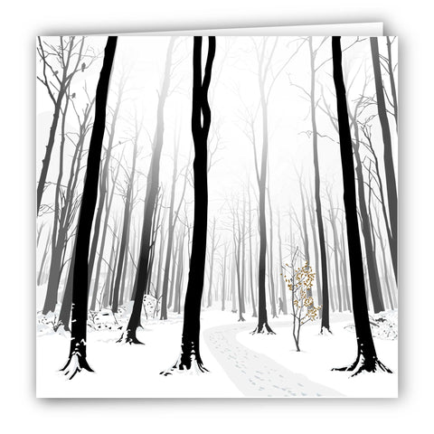Frith Wood Snowy Blank Card
