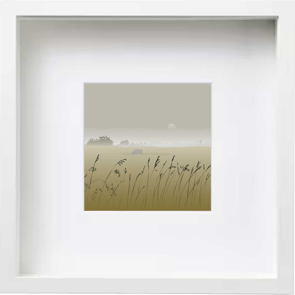 Misty Minch View - Green - Kent and Co Framed Art Print by Nichola Kent
