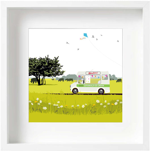 Winstones Ice Cream Van - Art Print by Nichola Kent