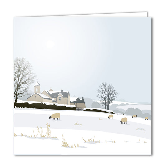 Frampton Mansell Snowy Blank Card