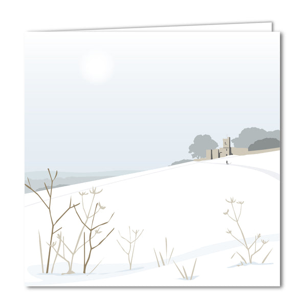 Rodborough Fort Snowy Blank Card