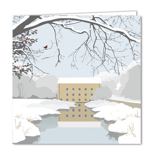 Belvedere Mill and Pond Blank Christmas Card