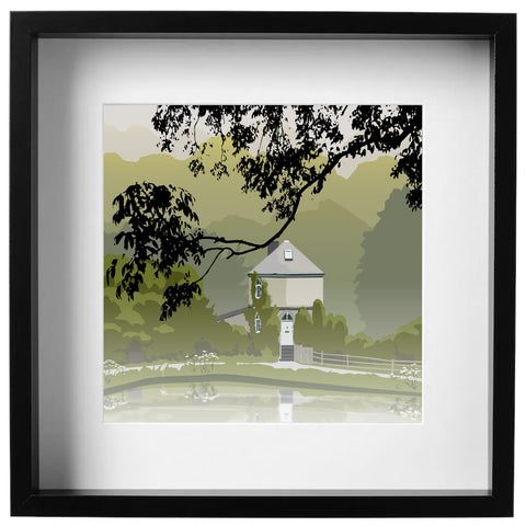 Chalford Round House, Gloucestershire - Green - Kent & Co Framed Art Print by Nichola Kent