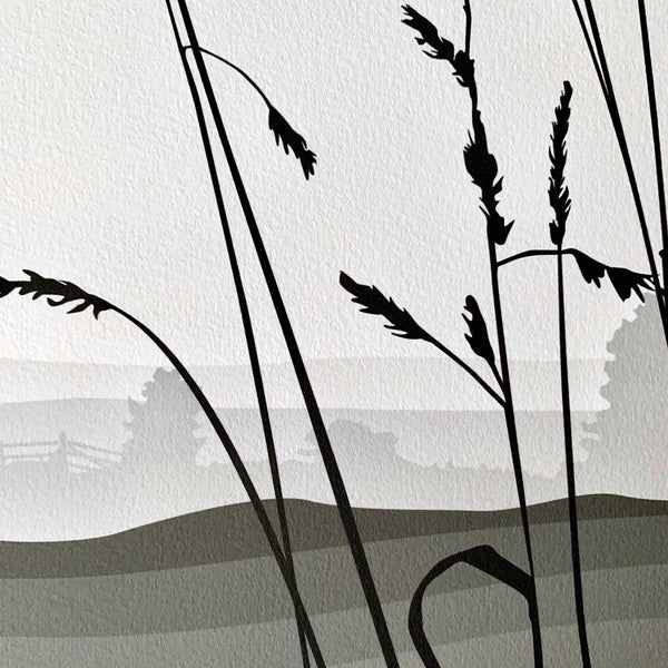 Grasses - Grey - Unframed Print