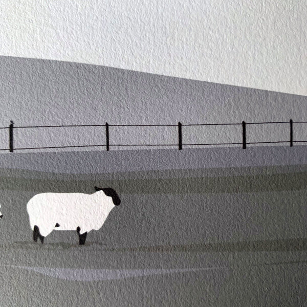 Sheep - Grey - Unframed Print